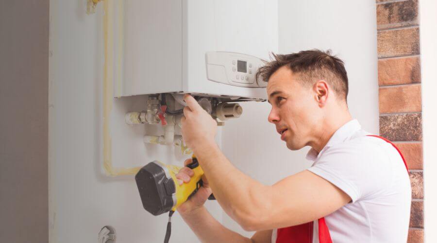 Local tankless water heater installation in Dale, IN